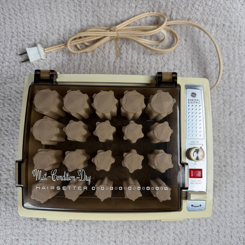Vintage General Electric Mist-Condition-Dry Hairsetter Model B1HCD-4 Hot Rollers